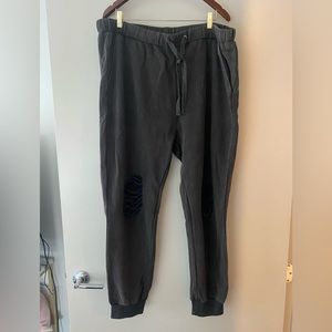 Mineral Washed Distressed Joggers